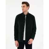Pierre Cardin Erkek Yeşil Regular Fit Uzun Kollu Gömlek 50292347-VR054