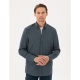 Pierre Cardin Erkek Yeşil Regular Fit Uzun Kollu Oxford Gömlek 50292662-VR054 - S