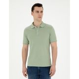 Pierre Cardin Erkek Yeşil Slim Fit Basic Tişört 50280754-VR016 - Çağla Yeşili