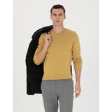 Pierre Cardin Erkek Yeşil Slim Fit Bisiklet Yaka Basic Triko Kazak 50270179-VR235 - 2XL