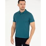 Pierre Cardin Erkek Yeşil Slim Fit Polo Yaka Merserize Tişört 50262665-VR055 - Zümrüt