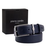 Pierre Cardin Floater Deri Erkek Kemeri (En 3,5 cm) PC100F (Lacivert, 115 CM)