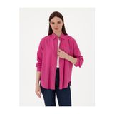 Pierre Cardin Fuşya Oversize Uzun Kollu Gömlek 50311567-VR023