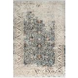 Pierre Cardin Galenda JH03A Krem Mavi Viskon Akrilik Yumuşak Dokulu Eskitme Etnik Halı ÇOK RENKLİ 80 x 300