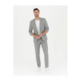 Pierre Cardin Gri Ex. Slim Fit Keten Karışımlı Kumaş Pantolon 50284934-VR024