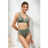 Pierre Cardin Haki 221240 Chicas Balenli Korseli Toparlayıcı Yüksek Bel Kadın Bikini Takım
