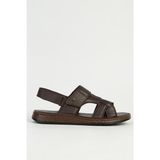 Pierre Cardin Hakiki Deri Erkek Kahve Sandalet PC-7331