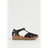 Pierre Cardin Hakiki Deri Siyah Kadın Sandalet PC-54522