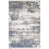 Pierre Cardin Halı Otantik E012D Yumuşak Dokulu Modern ve Vintage Tarz Yüksek Makine Dokuması Halı - Krem - Koyu Mavi - 80 x 300 cm