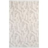 Pierre Cardin Halı Pier Zen HG15A Yumuşak Dokulu Modern ve Geleneksel Desenli Kaliteli 120 Tarak Halı - Açık Gri - 100 x 200 cm