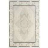 Pierre Cardin Halı Voyage KJ01A Krem Gri Viskon Akrilik Yumuşak Dokulu Klasik Desen KREM GRİ 80 x 300