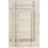 Pierre Cardin Halı Voyage KJ06A Krem Vizon Viskon Akrilik Yumuşak Dokulu Modern Çizgili KREM VİZON 120 x 180