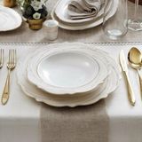 Pierre Cardin Helezone 12 Kişilik 60 Parça Bone China Bej Yemek Takımı