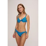 Pierre Cardin Ibis Dolgulu Bikini Takım Mavi Leopar Desenli Kadın 80% Polyamide 20% Elastane - 36 - Tawny