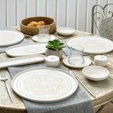 Pierre Cardin Jade Porselen 28 Parça Kahvaltı Takımı 6 Kişilik Desenli Renkli Set