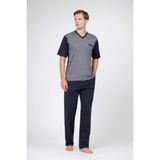 Pierre Cardin Jakarlı Kısakol Erkek Pijama Takımı, Lacivert, 2XL