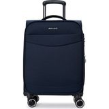 Pierre Cardin Kabin Boy Kumaş Valiz Ultra Light Sessiz 8 Tekerlek Uçak Kabin Uyumlu - Lacivert