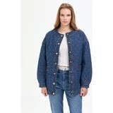 Pierre Cardin Kadın Açık Mavi Oversize Jean Ceket 50308552-VR003 - 34 - Dropsuz