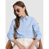 Pierre Cardin Kadın Açık Mavi Slim Fit Pamuklu Basic Gömlek 50328627-VR003 - 36