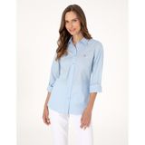 Pierre Cardin Kadın Açık Mavi Slim Fit Uzun Kollu Gömlek 50313589-VR003 - 36