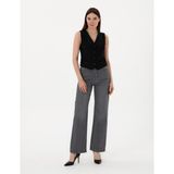 Pierre Cardin Kadın Antrasit High Waist Flare Fit Jean Pantolon 50307839-VR046 - Siyah - 34 - 42