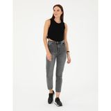 Pierre Cardin Kadın Antrasit Mom High Waist Fit Jean Pantolon 50284091-VR006 - 38 - 34