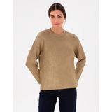 Pierre Cardin Kadın Bej Comfort Fit Kazak 50290599-VR011 - XL