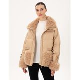 Pierre Cardin Kadın Bej Comfort Fit Mont 50290340-VR011 - 44
