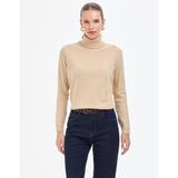 Pierre Cardin Kadın Bej Comfort Fit Tam Balıkçı Yaka Basic Kazak 50316385-VR011 - XS