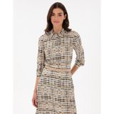 Pierre Cardin Kadın Bej Comfort Fit Uzun Kollu Gömlek Elbise 50301111-VR011 - 36