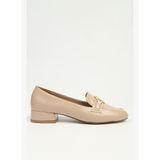 Pierre Cardin Kadın Bej Gold Tokalı Kısa Topuklu Loafer Ayakkabı PC-56175