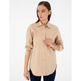 Pierre Cardin Kadın Bej Gömlek Desenli 50299581-vr011