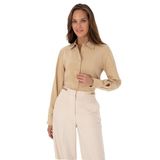 Pierre Cardin Kadın Bej Gömlek Desenli 50318195-VR011
