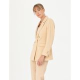 Pierre Cardin Kadın Bej Kruvaze Slim Fit Ceket 50269304-VR011 - 40 - Dropsuz
