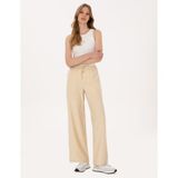 Pierre Cardin Kadın Bej Loose Fit Kanvas Pantolon 50318198-VR011 - Dropsuz - 40
