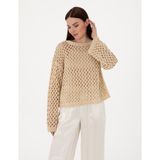 Pierre Cardin Kadın Bej Oversize Kazak 50301176-VR011