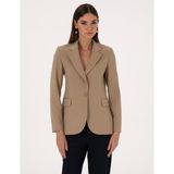 Pierre Cardin Kadın Bej Slim Fit Ceket 50319423-VR011 - Dropsuz - 38
