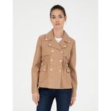Pierre Cardin Kadın Bej Suni Deri Ceket 50284050-VR011 - Dropsuz - 42