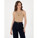 Pierre Cardin Kadın Bej Tişört 50305812-VR011 - M