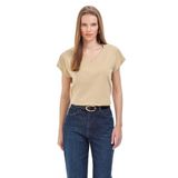 Pierre Cardin Kadın Bej Tişört Basic 50325454-VR011