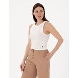 Pierre Cardin Kadın Beyaz Ex. Slim Fit Crop Tişört 50305750-VR013