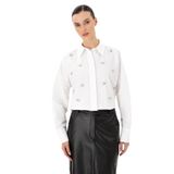 Pierre Cardin Kadın Beyaz Gömlek Desenli 50292277-VR013