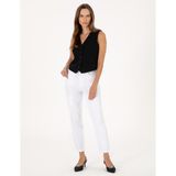 Pierre Cardin Kadın Beyaz Mom High Waist Fit Jean Pantolon 50313234-VR013 - 38