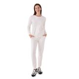 Pierre Cardin Kadın Beyaz Pijama Takımı, Uzun Kollu, Regular Kalıp, L Beden