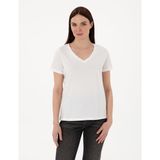 Pierre Cardin Kadın Beyaz Tişört Basic 50305749-VR013