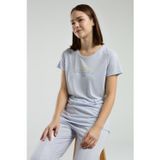 Pierre Cardin Kadın Bisiklet Yaka Kısa Kol Pijama Takım