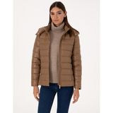 Pierre Cardin Kadın Camel Çıkarılabilir Kapüşonlu Mont 50314169-VR015 - 34