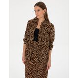 Pierre Cardin Kadın Camel Comfort Fit Uzun Kollu Gömlek 50313664-VR015