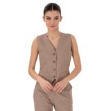 Pierre Cardin Kadın Camel Yelek (Dokuma) 50306488-VR015