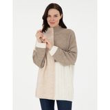 Pierre Cardin Kadın Çok Renkli Oversize Kazak 50290567-VR139 - Multicolor